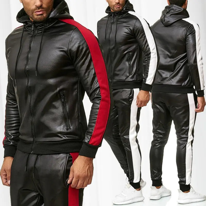 Hooded Jacket and Pants Jogging Suit Tracksuits