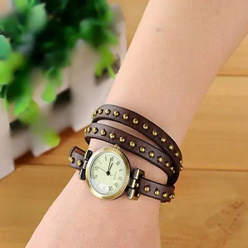 Wrap belt watch bracelet