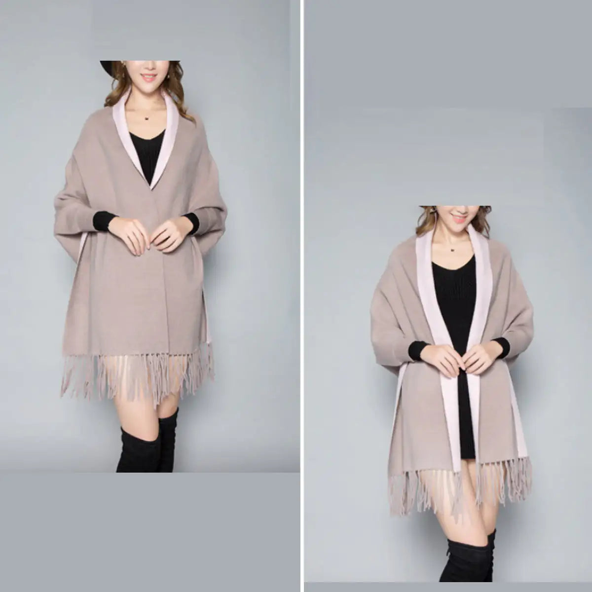 Aesthetica Two-Toned Shawl Coat