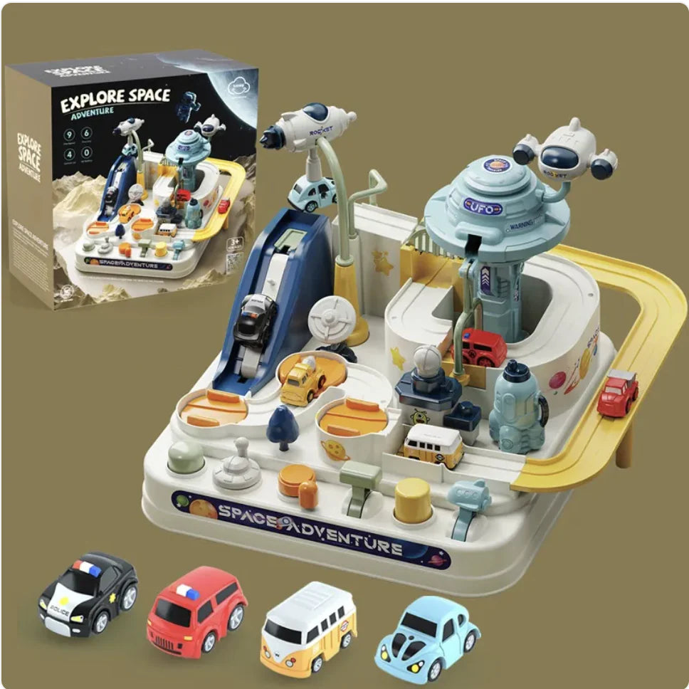 Children's Adventure Train Set Toy for Car Entrance