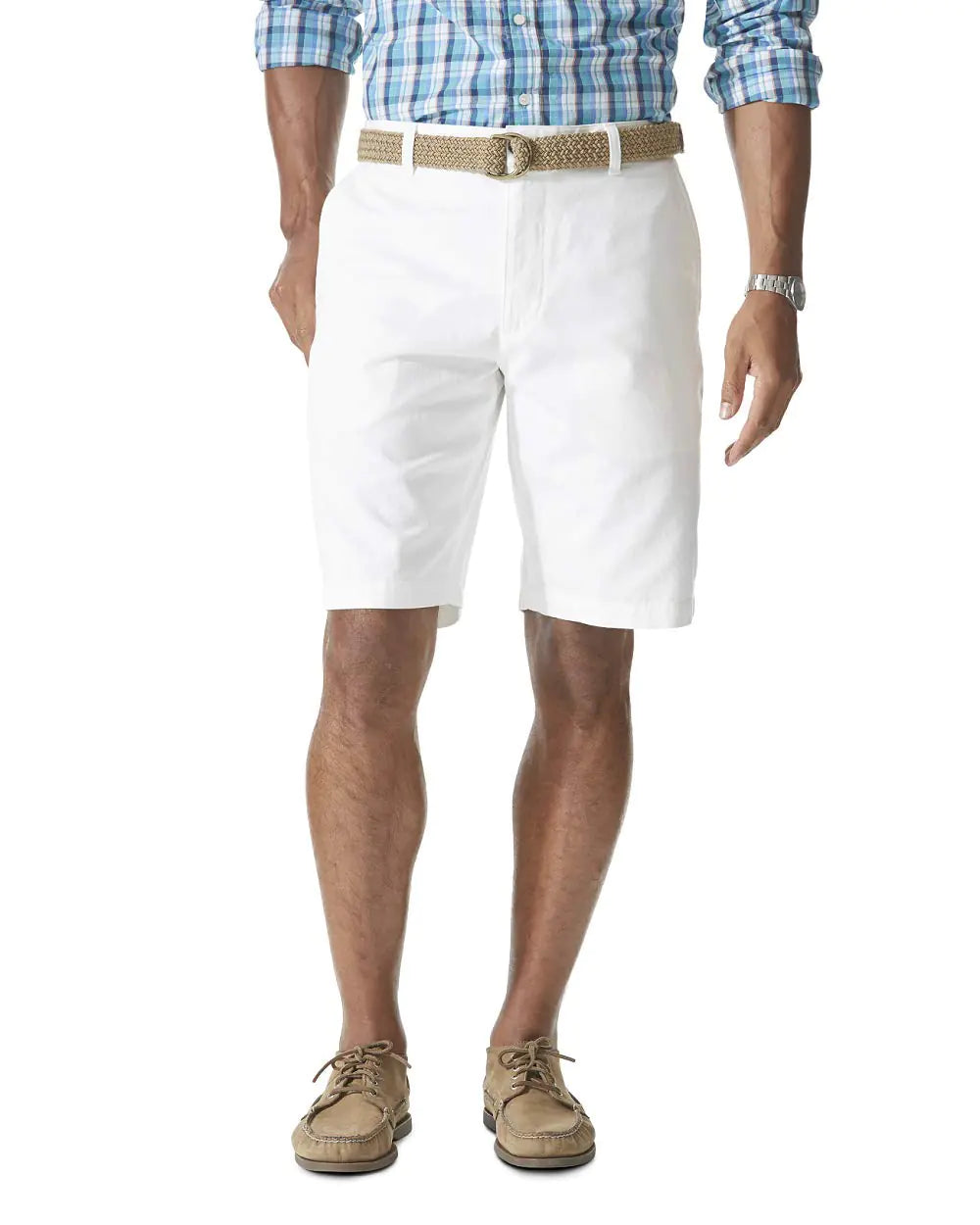 Dockers Men's Perfect Classic Fit Shorts (Regular and Big & Tall) Standard 33 White Cap