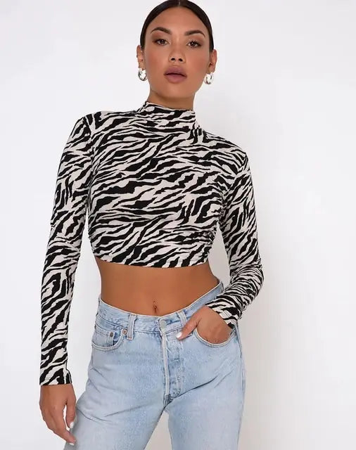 Dragon Printed Women Sexy Crop Top