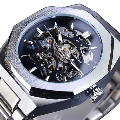 Fusini Automatic Hollow Mechanical Watch – European & American Casual Fashion