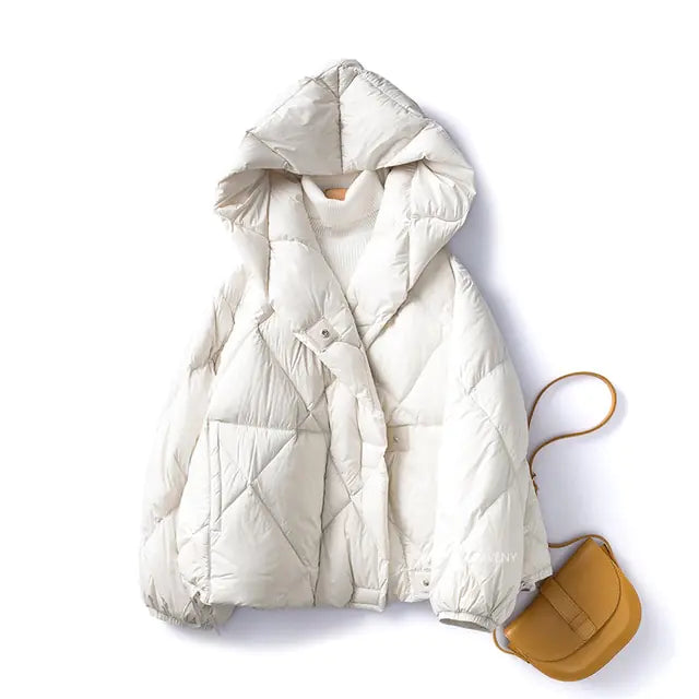 Winter New Fashion White Duck Down Short Jacket