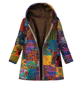 Winter Retro Hooded Cashmere Jacket for Women