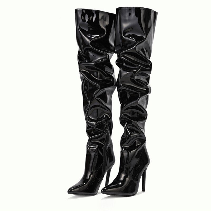 Women's Motorcycle Over The Knee Boots