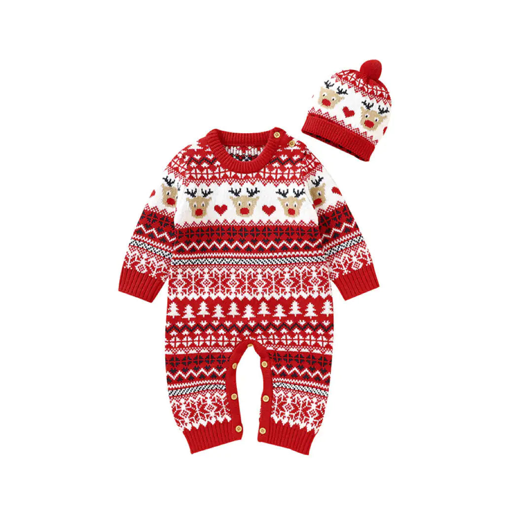 Christmas Pattern Newborn Romper