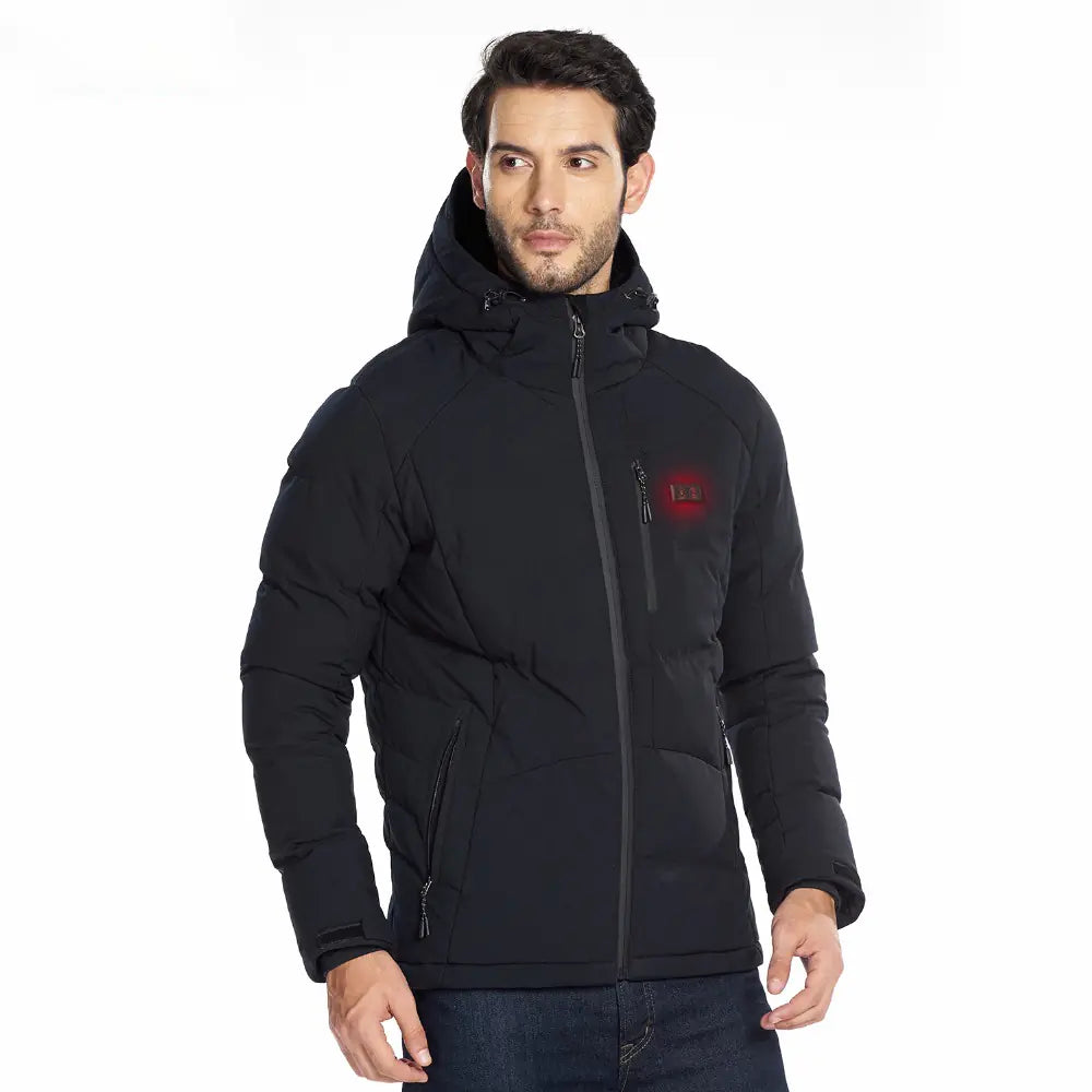 Herren Winter Outdoor USB Infrarot Heizung Kapuzenjacke