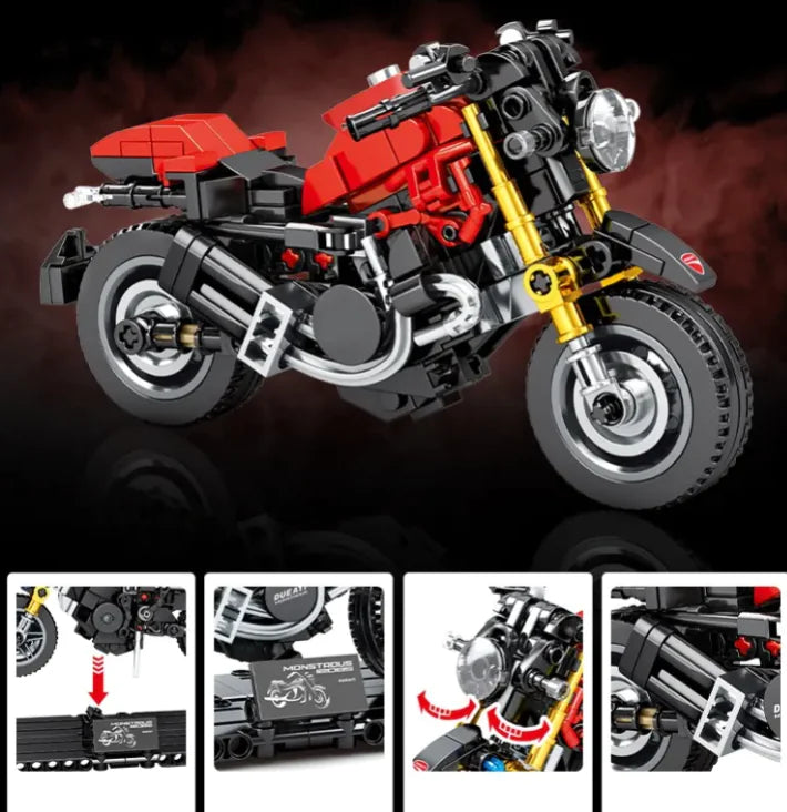 Children's Motorcycle Building Block Ornaments