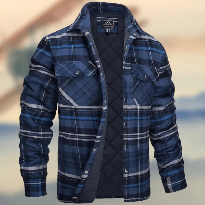 Long Sleeve Thick Checks  Men's Jacket