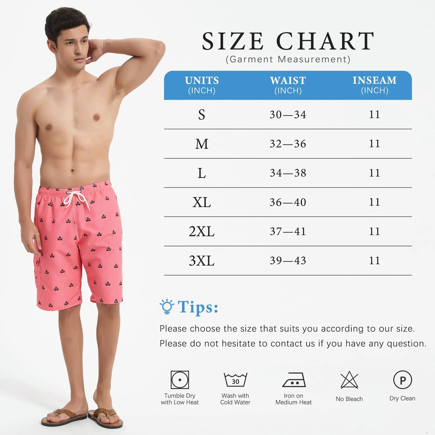 Mens Swimming Trunks Swim Trunks Quick Dry Swim Shorts with Mesh Lining Funny Swimwear Bathing Suits Large Pink Anchor