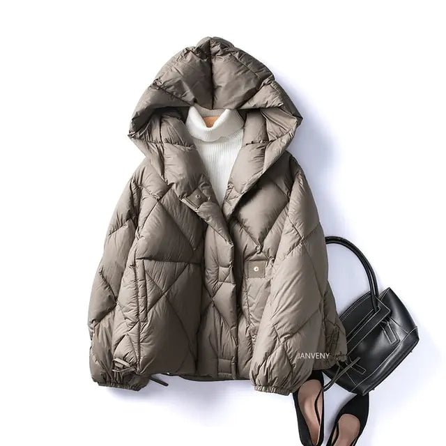 Winter New Fashion White Duck Down Short Jacket