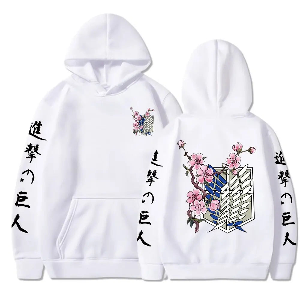 Attack On Titan Wings Of Liberty Sakura Graphic Hoodies