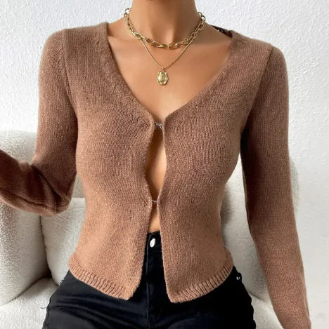 Women's Slim Fit Long Sleeved Sweater