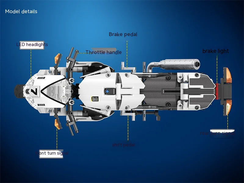 Motorcycle Building Block Model Toy