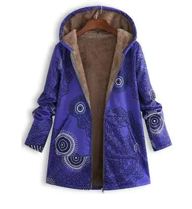 Winter Retro Hooded Cashmere Jacket for Women