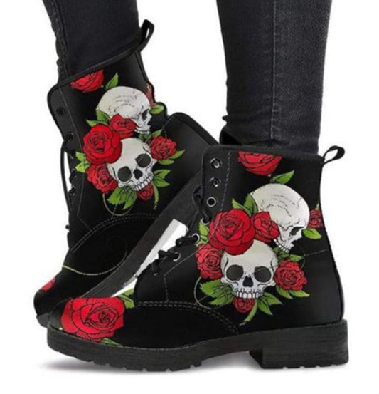 Bedruckte High-Top-Stiefel für Damen