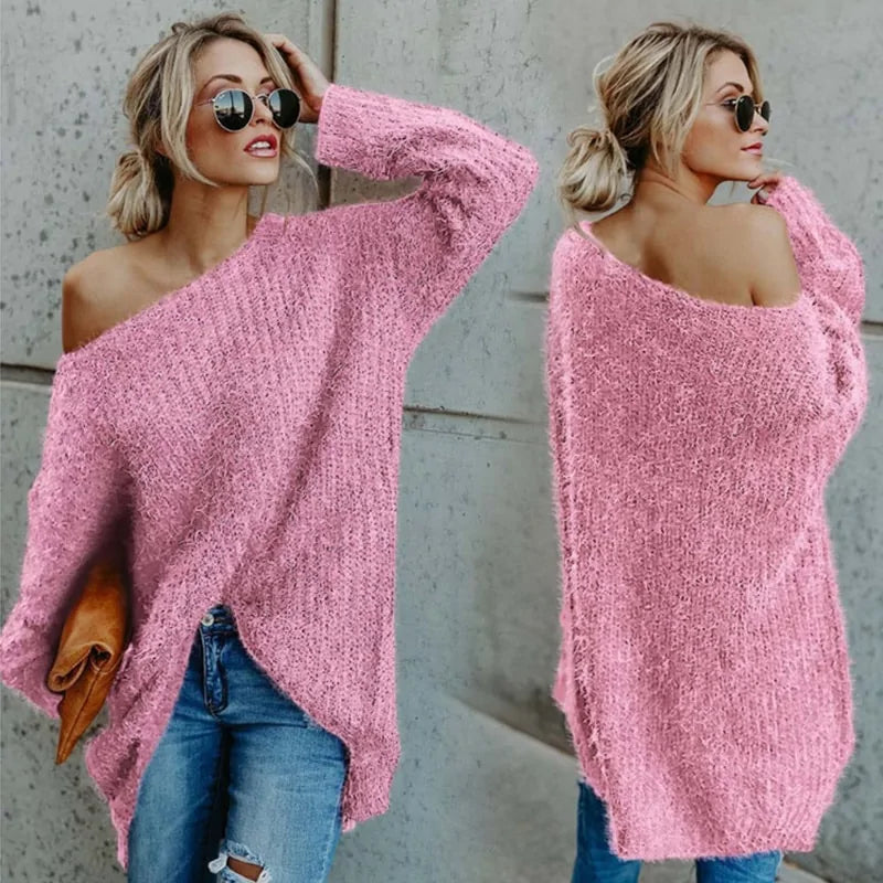 Autumn Winter One Shoulder Sweater