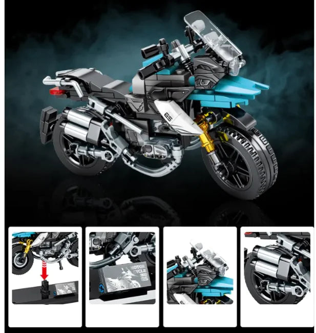 Kids' Motorcycle Building Block Model Kit