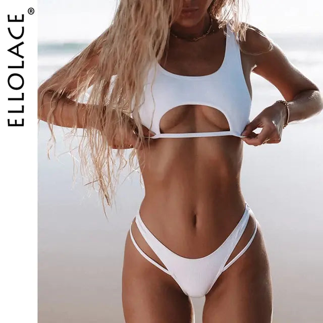 High Cut Hollow Out Micro Swimwear