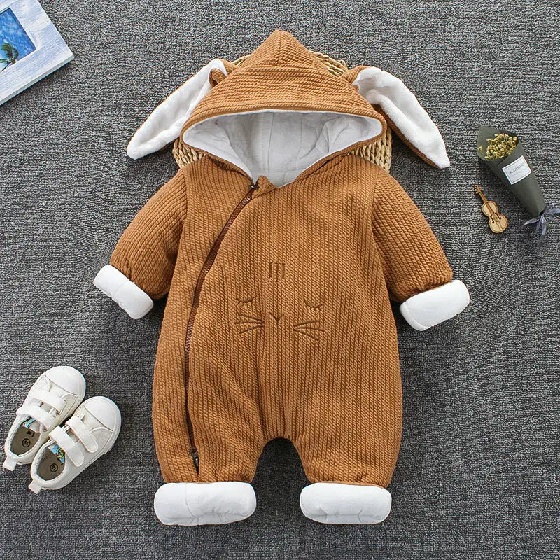 Süßer Baby-Bodysuit, warmer Baumwoll-Strampler