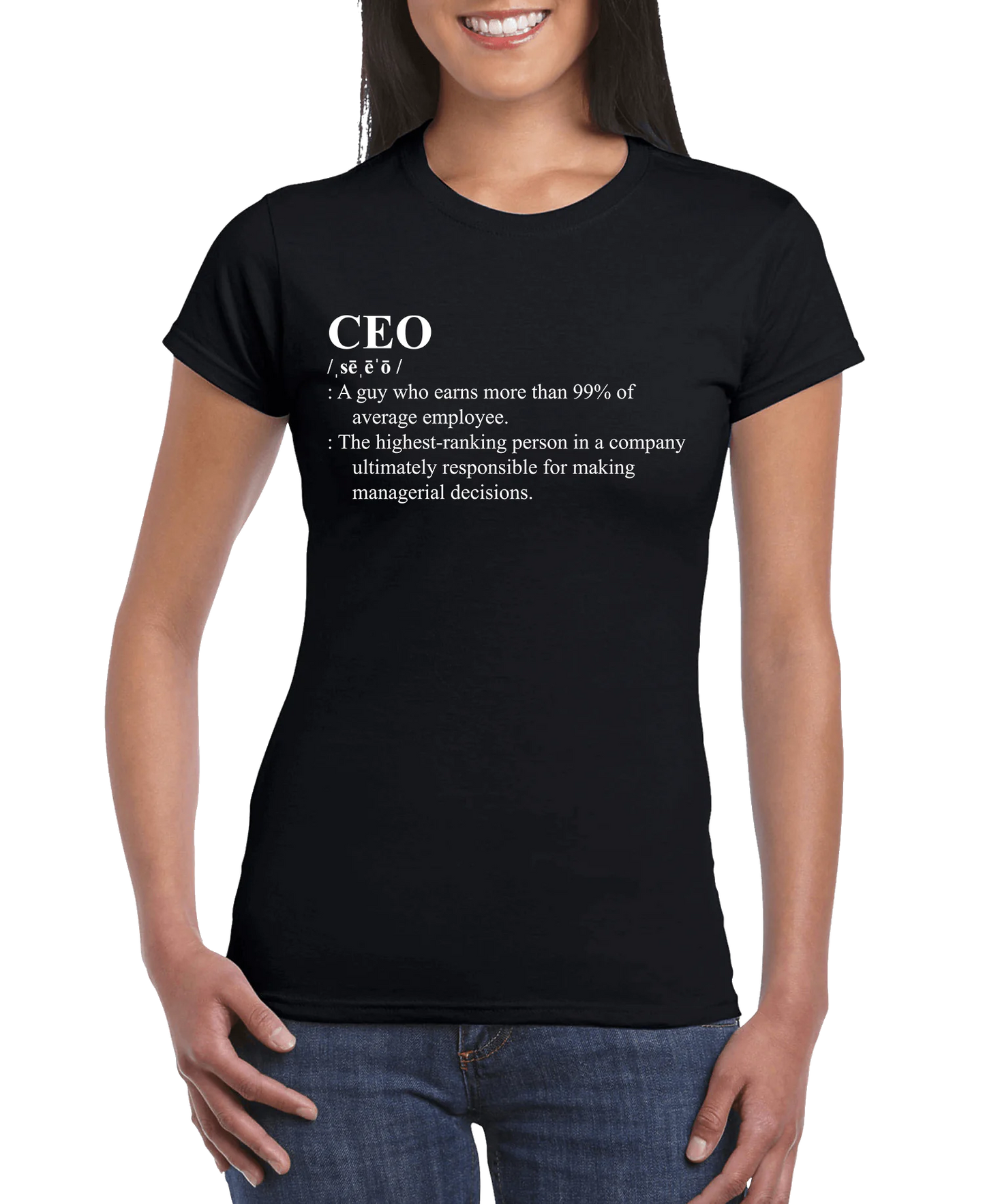 CEO Definition Women's Slim Fit Short Sleeve T-Shirt