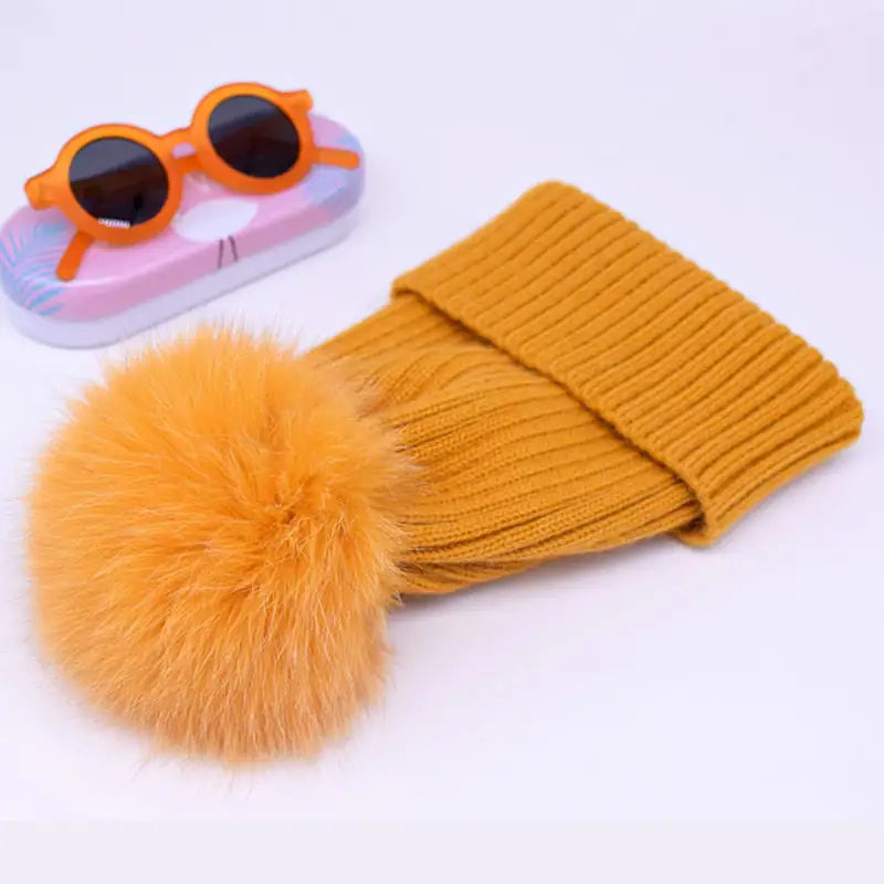 Winter Hat Luxury Fox Fur Beanie