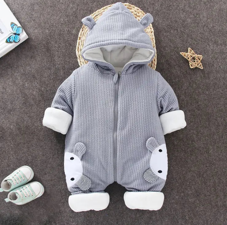 Süßer Baby-Bodysuit, warmer Baumwoll-Strampler