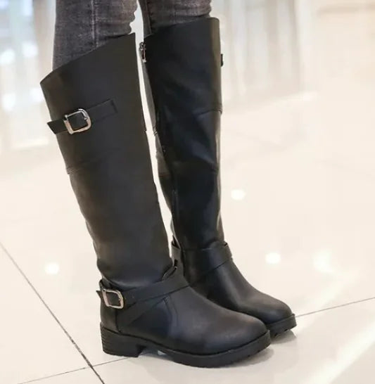 Side zipper middle boot