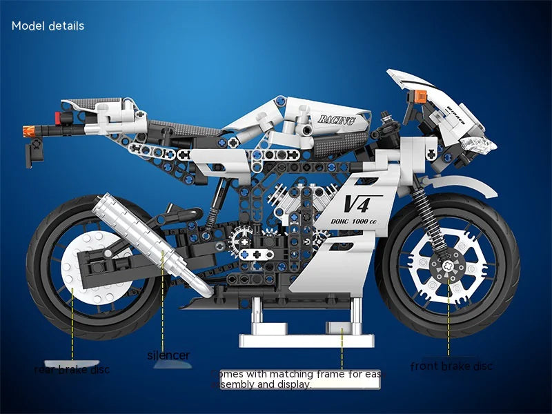 Motorcycle Building Block Model Toy