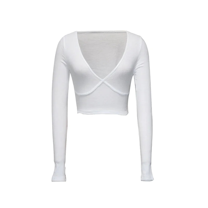 Women's Fashion V-neck Long-sleeved Doublet