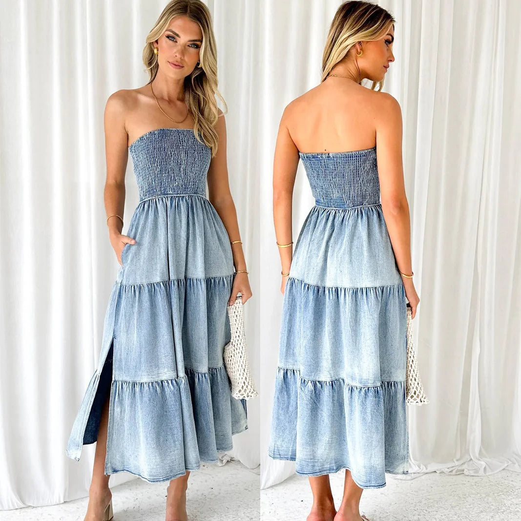 Women's Summer Denim Long Skirt