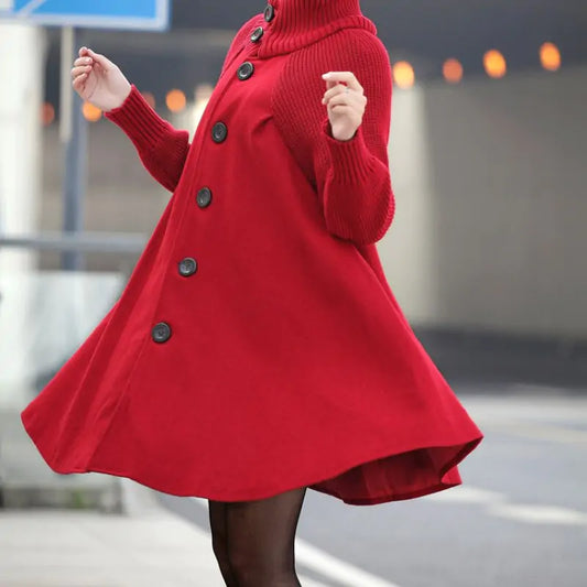 Loose Woolen Coat \Cape