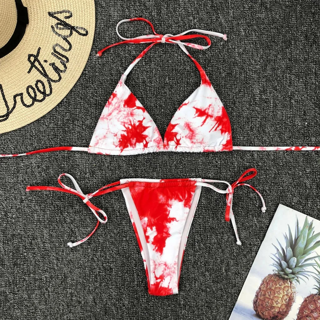 Women's Tie-Dye Micro Bikini Set