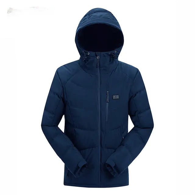 Herren Winter Outdoor USB Infrarot Heizung Kapuzenjacke