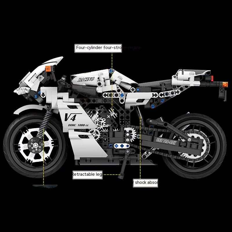 Motorcycle Building Block Model Toy