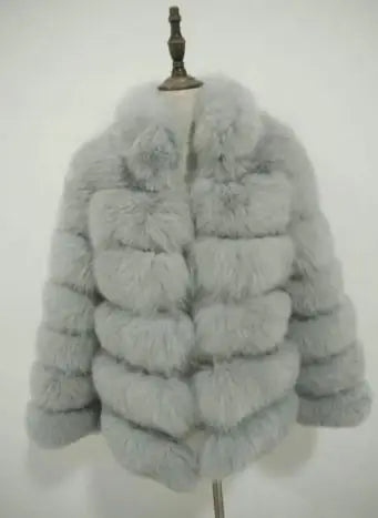 Faux Fox fur coat