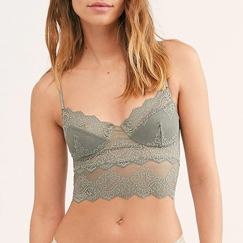 Longline Lace Push Up Bra