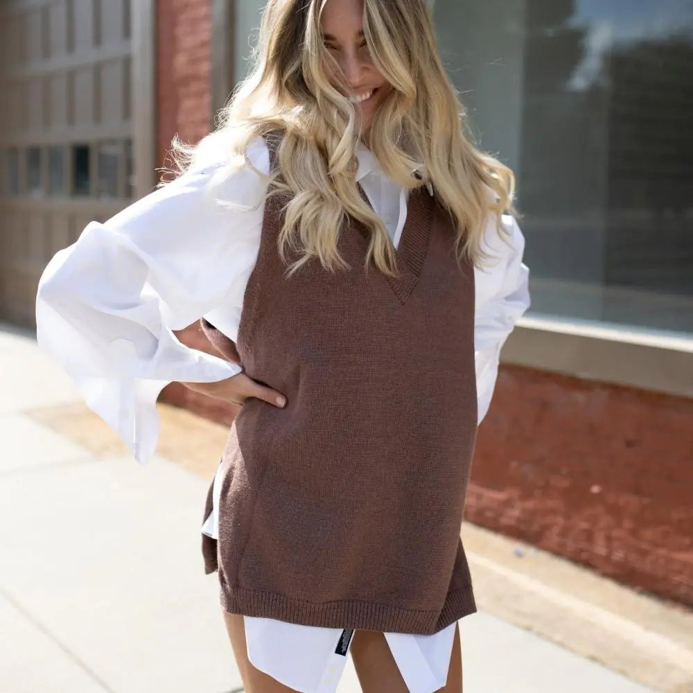 Charlie Oversized Sweater Vest