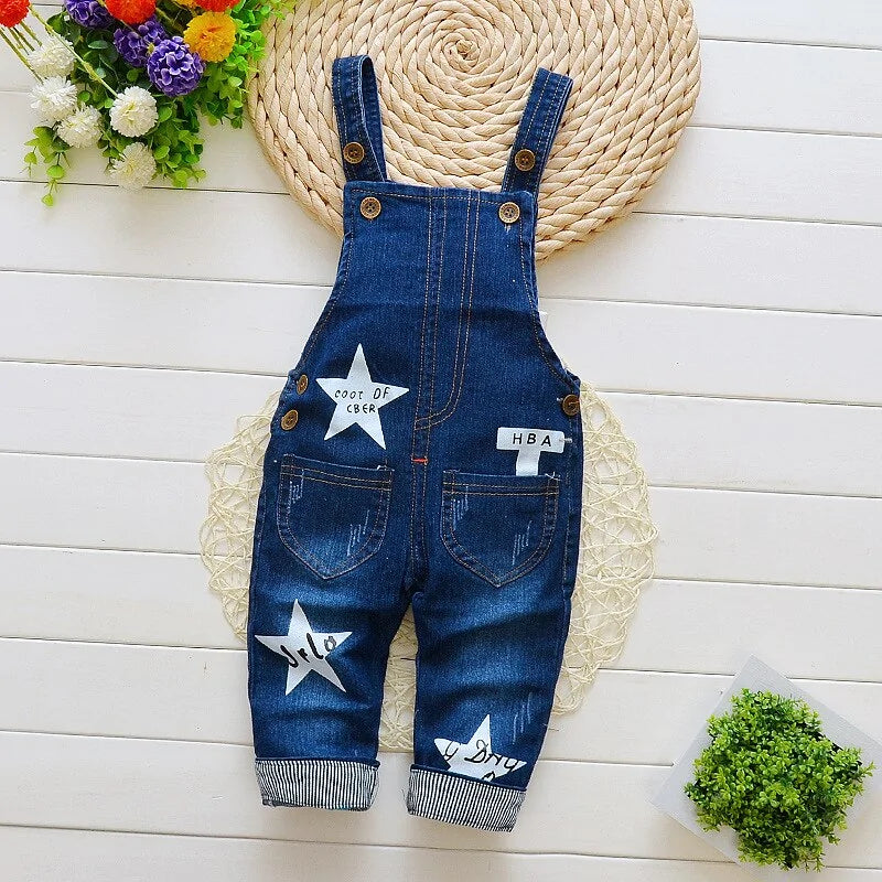 IENENS Toddler Boys' Denim Overalls Jeans Jumpsuit