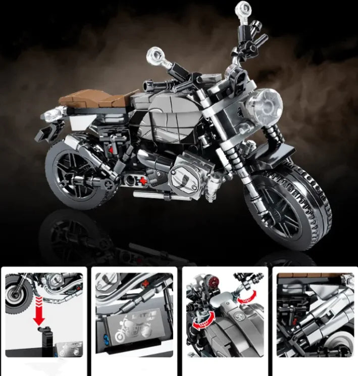 Children's Motorcycle Building Block Ornaments