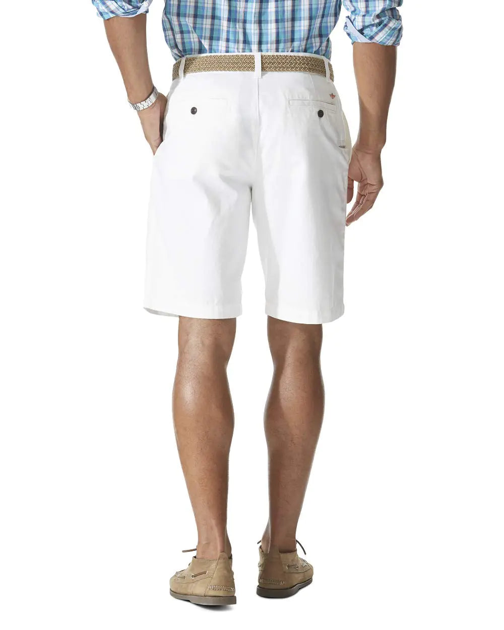 Dockers Men's Perfect Classic Fit Shorts (Regular and Big & Tall) Standard 33 White Cap