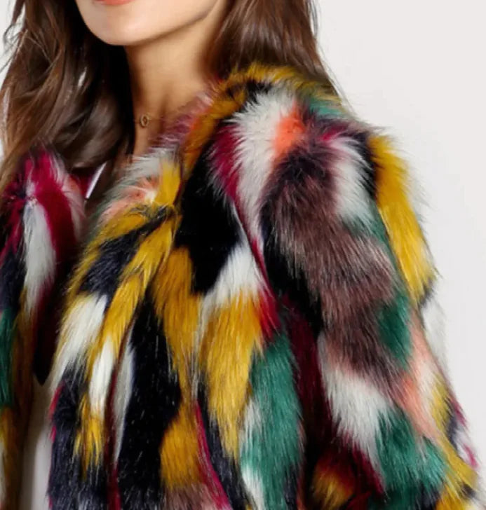 Women Color Fur Coats