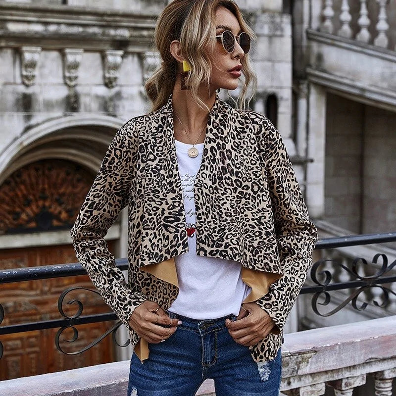 Leopard Print Jacket Women