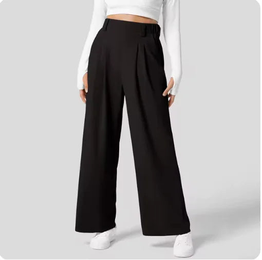 Chic Comfort Women's Casual Trousers with Pockets