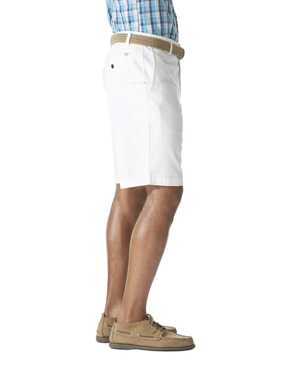 Dockers Men's Perfect Classic Fit Shorts (Regular and Big & Tall) Standard 33 White Cap