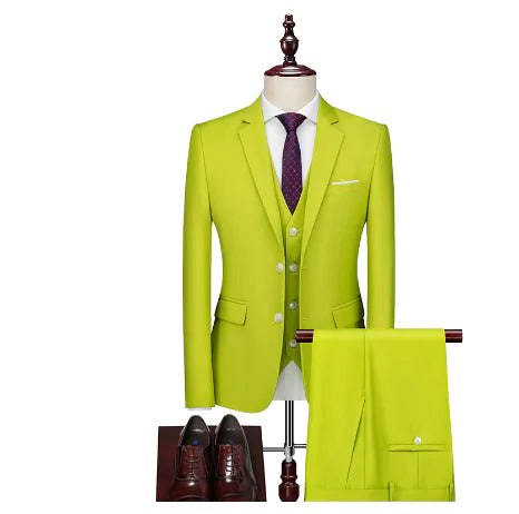 Pure Color Men's Business Suit