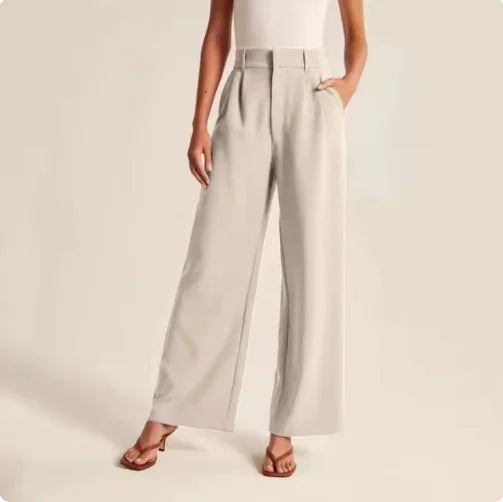 Chic Comfort Women's Casual Trousers with Pockets