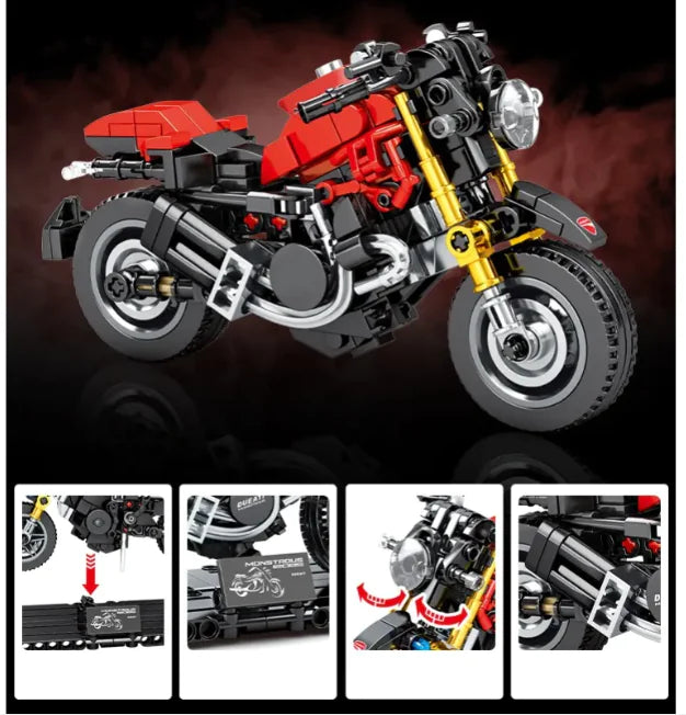 Kids' Motorcycle Building Block Model Kit