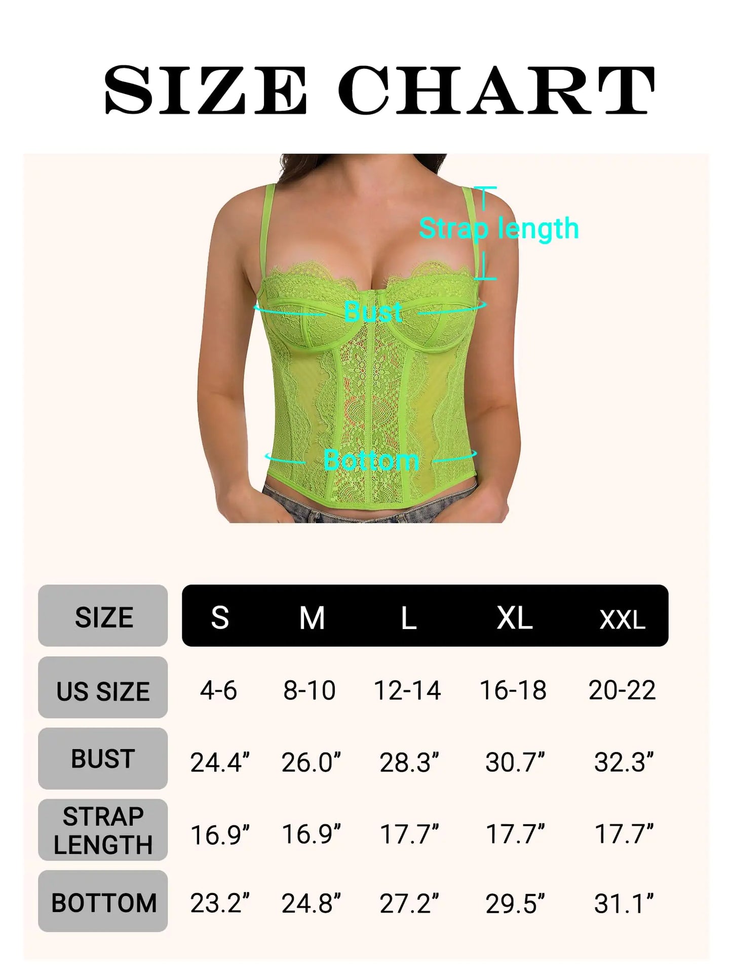 Lace Bustier Corset Tops for Women - Sexy Going Out Top with Buckle Green X-Small